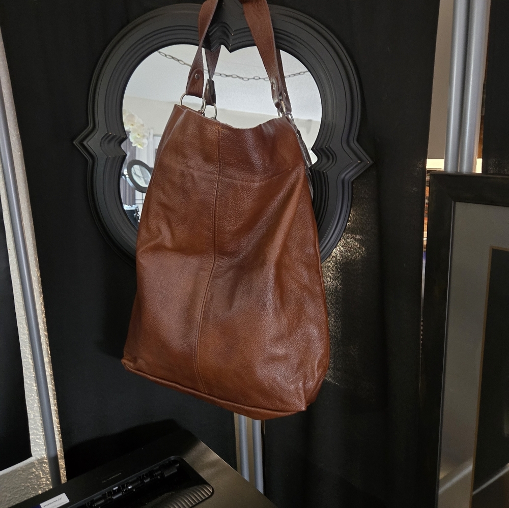 Brown Leather Tote Bag
